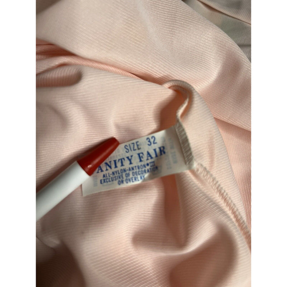 Vanity Fair Robe Pink Nylon Button Up Size 32 Small Made in USA Vintage - Picture 6 of 7